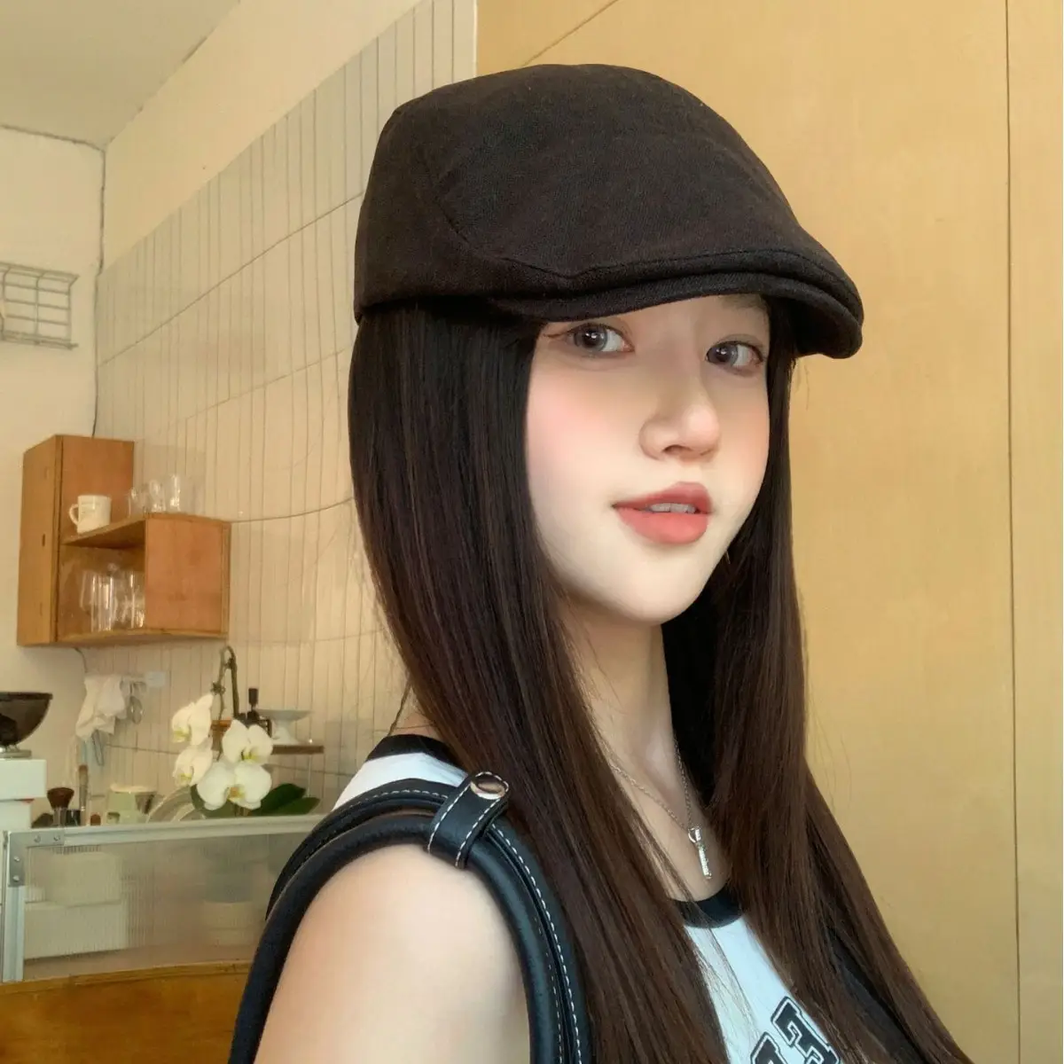 Women Japanese Style Face-Slimming Vintage Beret Cap - Image 6