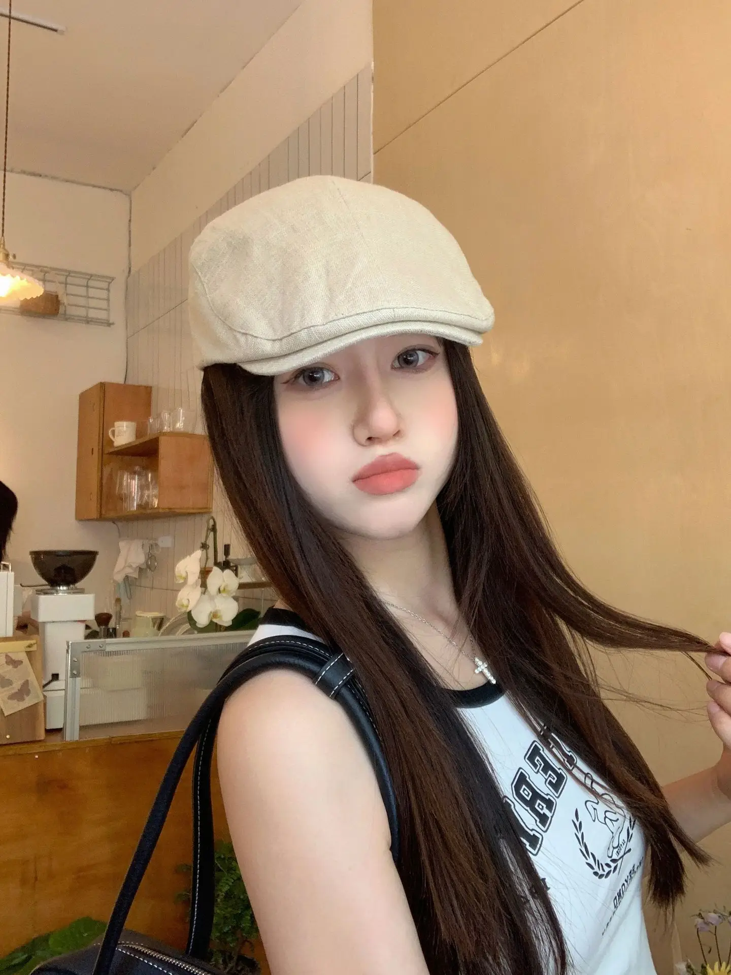 Women Japanese Style Face-Slimming Vintage Beret Cap — feature 11