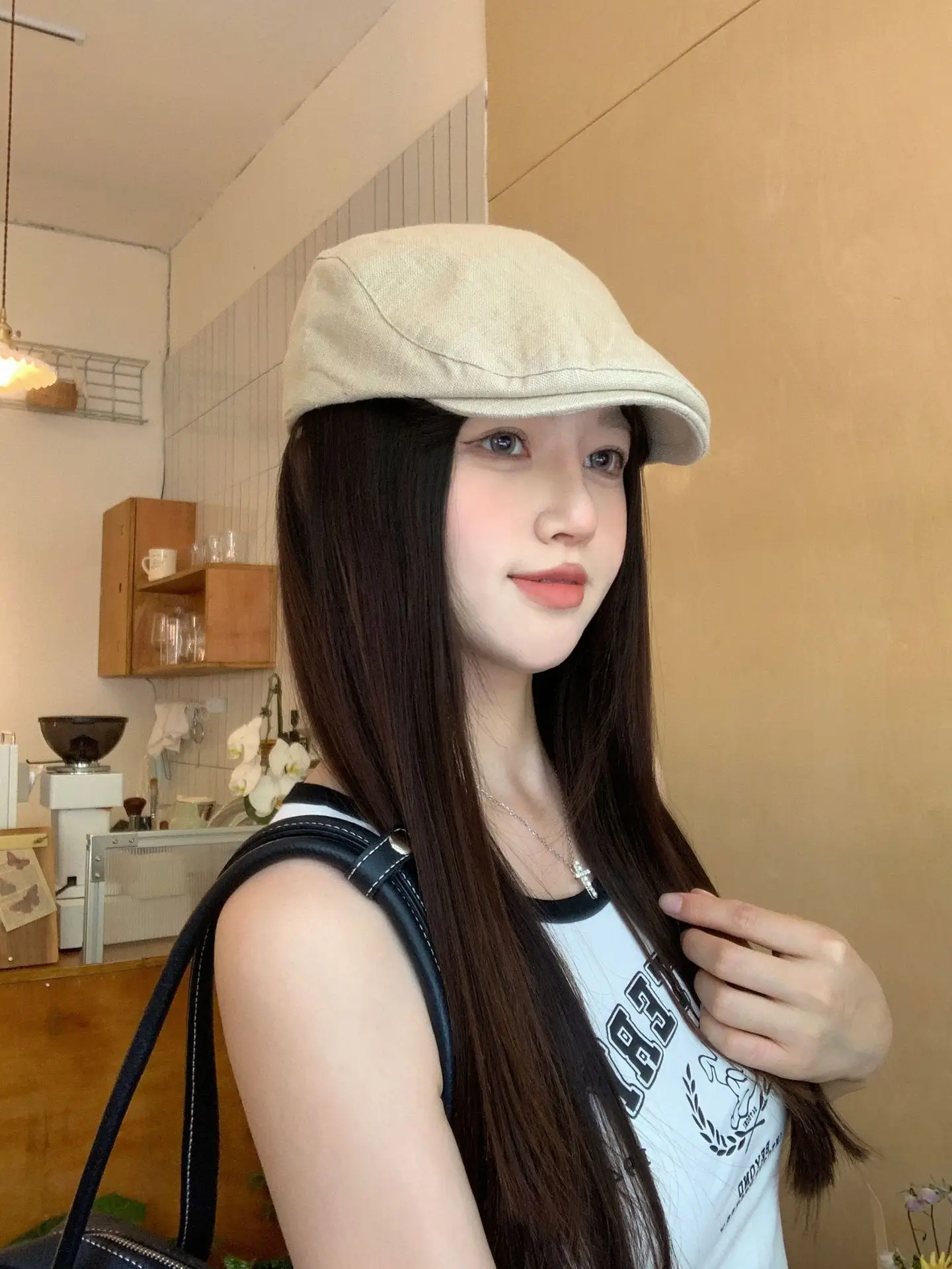 Women Japanese Style Face-Slimming Vintage Beret Cap — feature 12