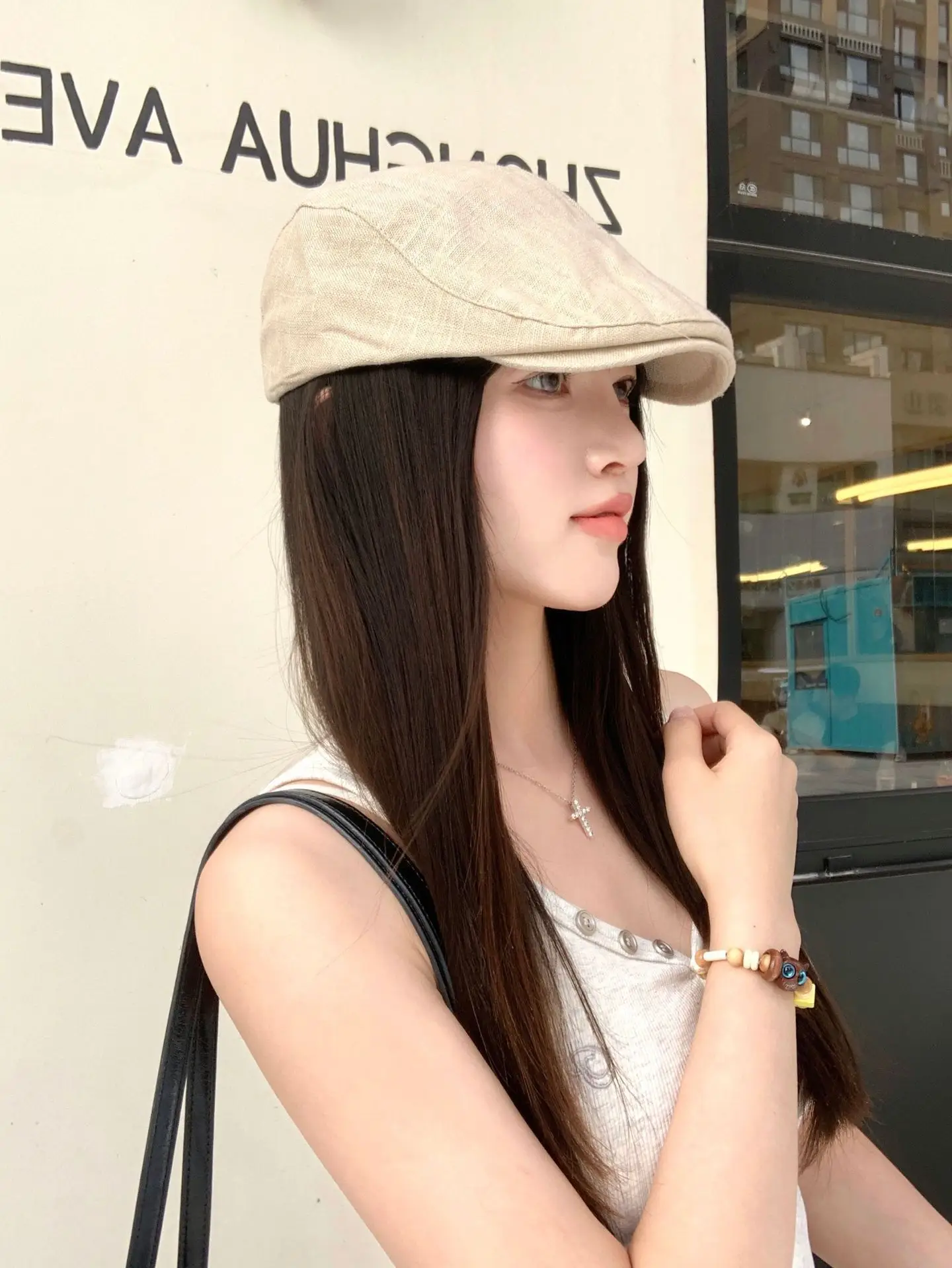Women Japanese Style Face-Slimming Vintage Beret Cap — feature 13