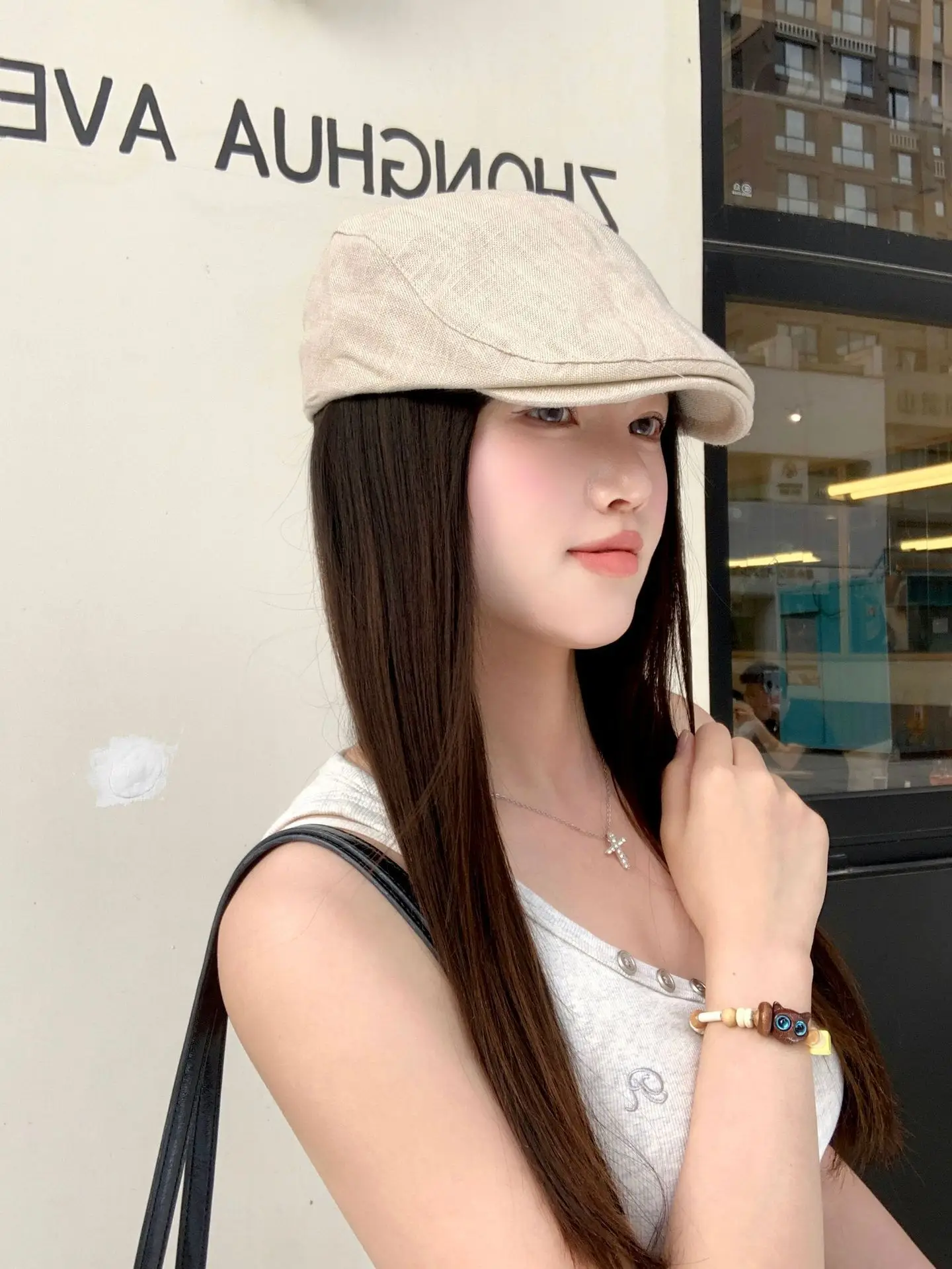 Women Japanese Style Face-Slimming Vintage Beret Cap — feature 14