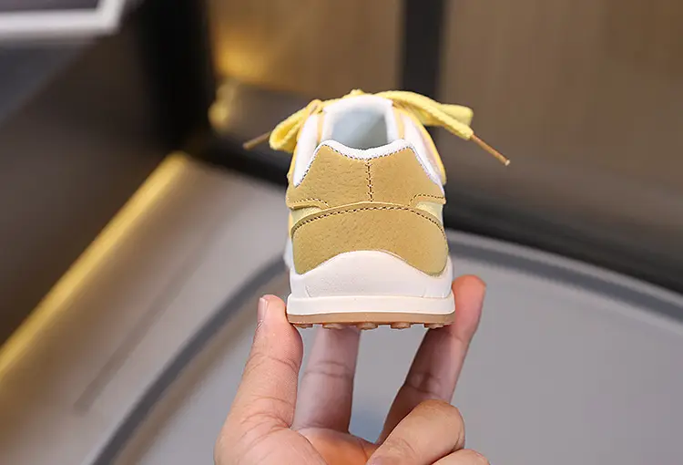 Baby Shoes Soft Yellow Lace Up for Kids — feature 14