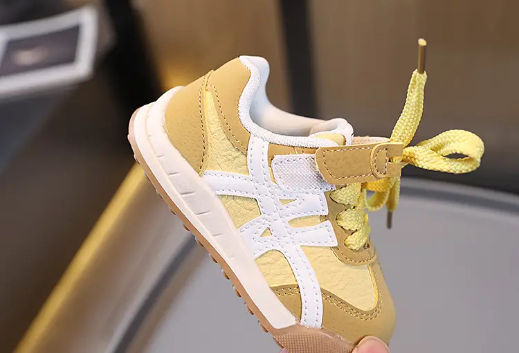 Baby Shoes Soft Yellow Lace Up for Kids — feature 15