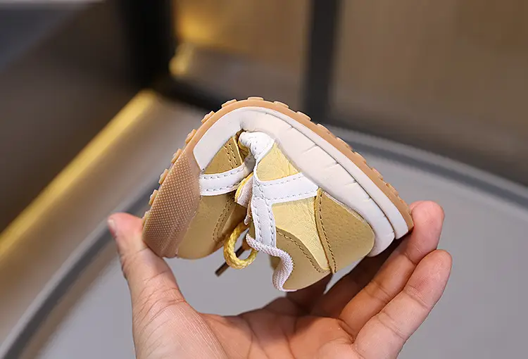 Baby Shoes Soft Yellow Lace Up for Kids — feature 17