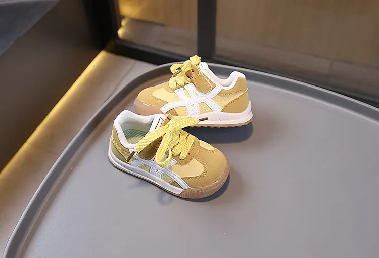 Baby Shoes Soft Yellow Lace Up for Kids — feature 5