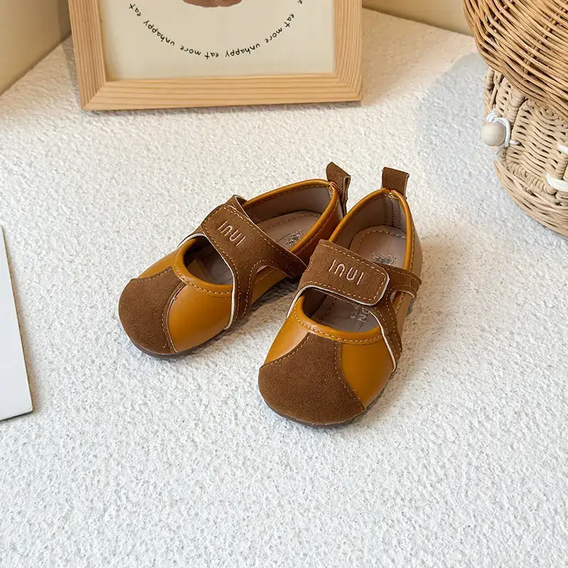 Brown Leather Baby Shoes for Girls 2025 Summer