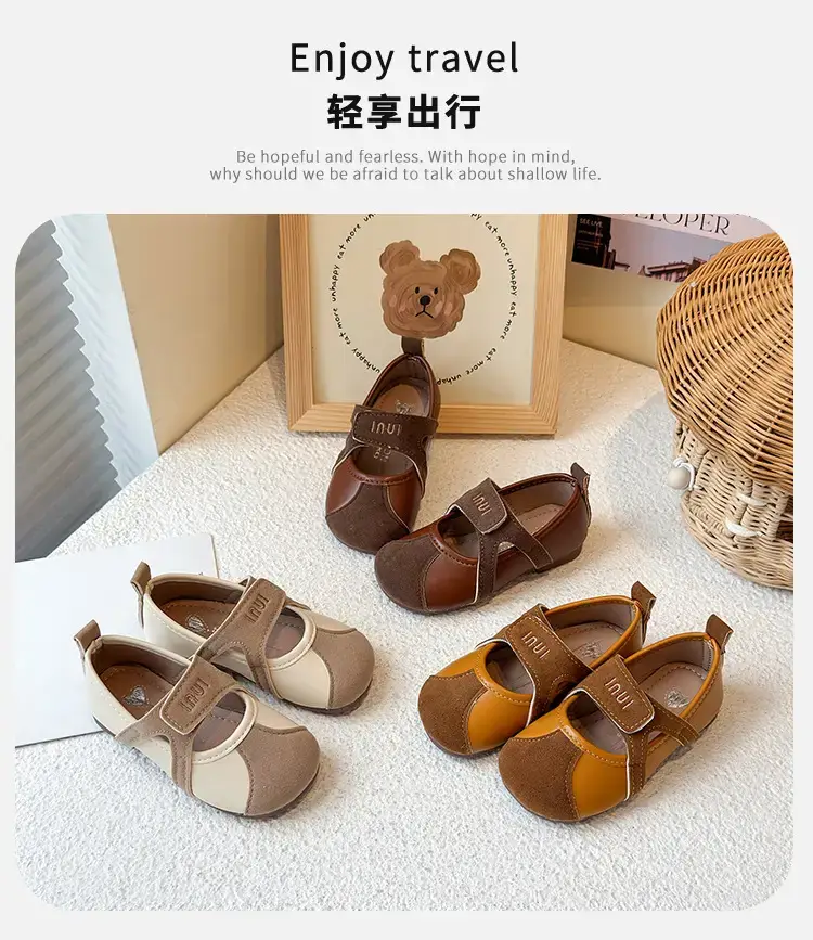 Brown Leather Baby Shoes for Girls 2025 Summer — feature 1
