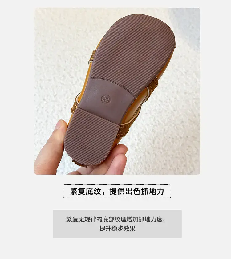 Brown Leather Baby Shoes for Girls 2025 Summer — feature 5