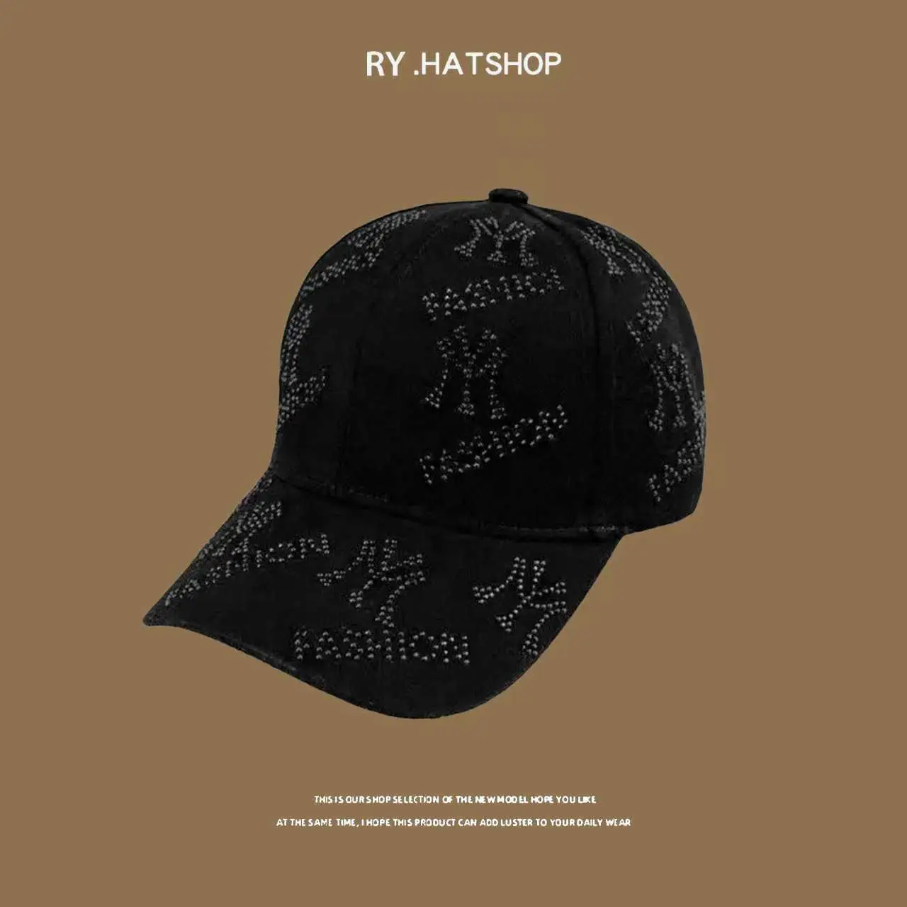 White Korean Letter Rhinestone Cap Unisex 2025 - Image 6