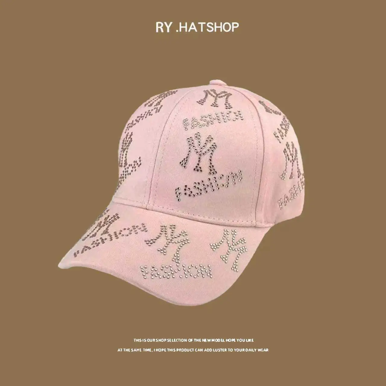 White Korean Letter Rhinestone Cap Unisex 2025 - Image 7