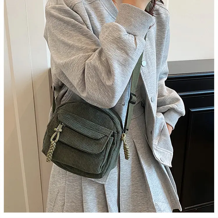 Women's Cream Corduroy Crossbody Bag 2025 — feature 16