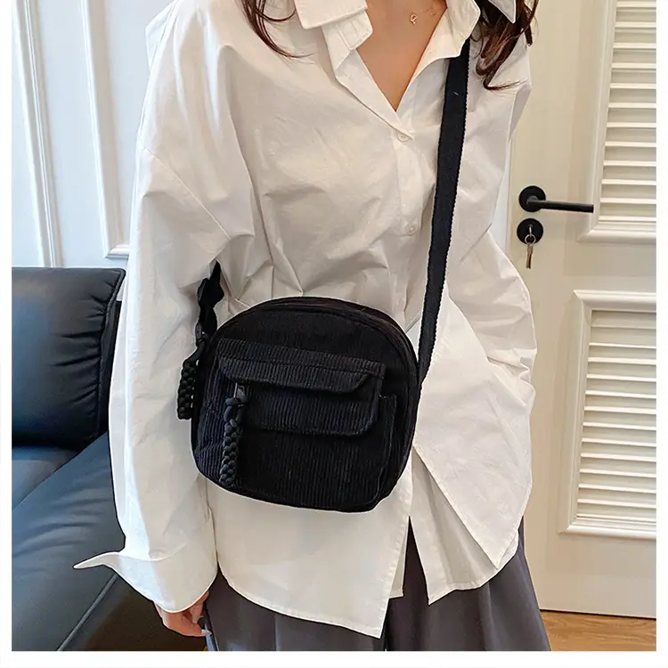 Women's Cream Corduroy Crossbody Bag 2025 — feature 21