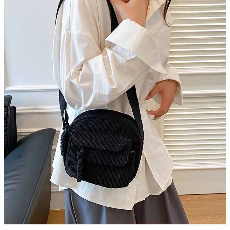 Women's Cream Corduroy Crossbody Bag 2025 — feature 22