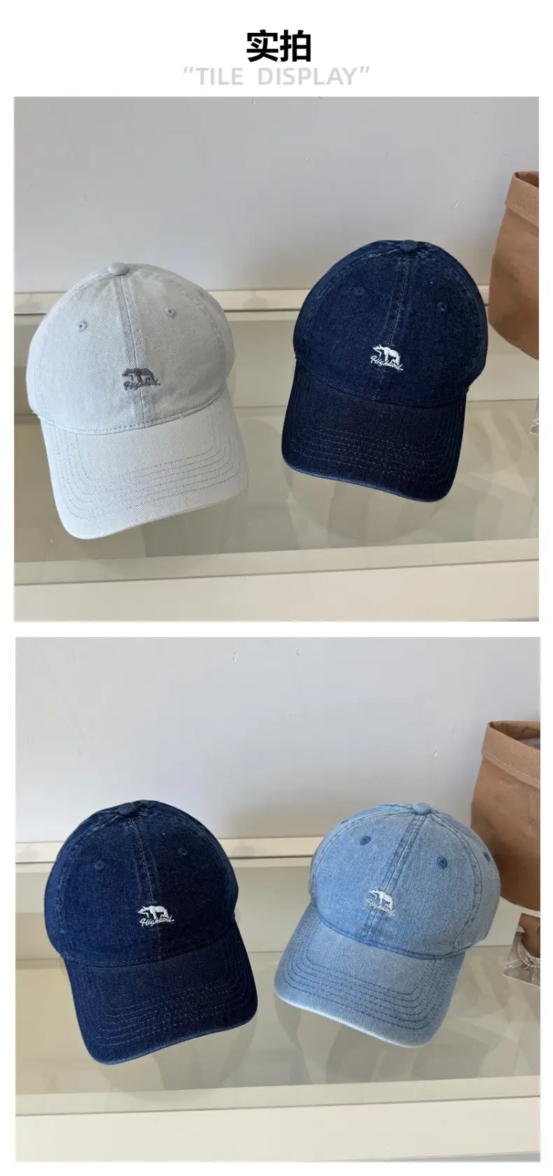 New Denim Washed Baseball Caps Large Circumference — feature 3