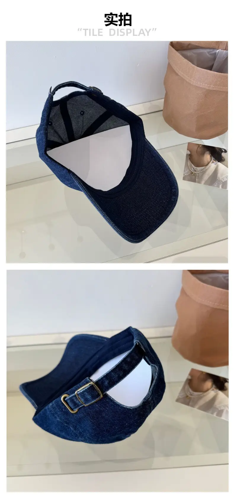 New Denim Washed Baseball Caps Large Circumference — feature 5