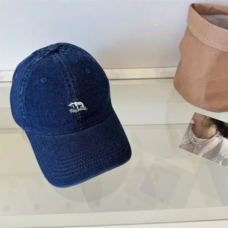 New Denim Washed Baseball Caps Large Circumference - Image 2