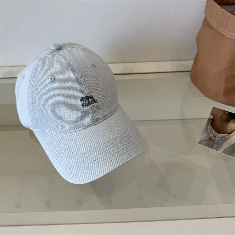 New Denim Washed Baseball Caps Large Circumference - Image 3