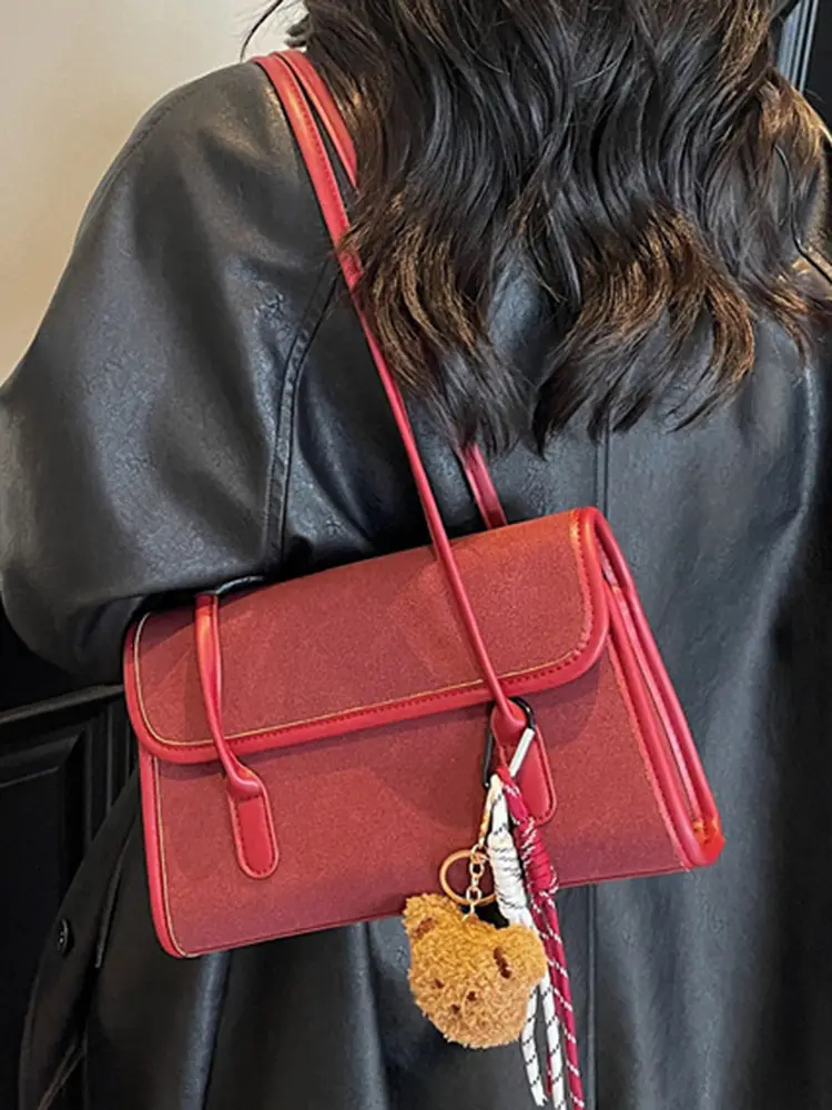 Large Capacity Satchel Bag for Women Brown Leather - Image 8