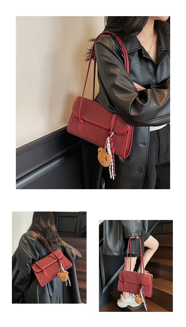 Large Capacity Satchel Bag for Women Brown Leather — feature 10