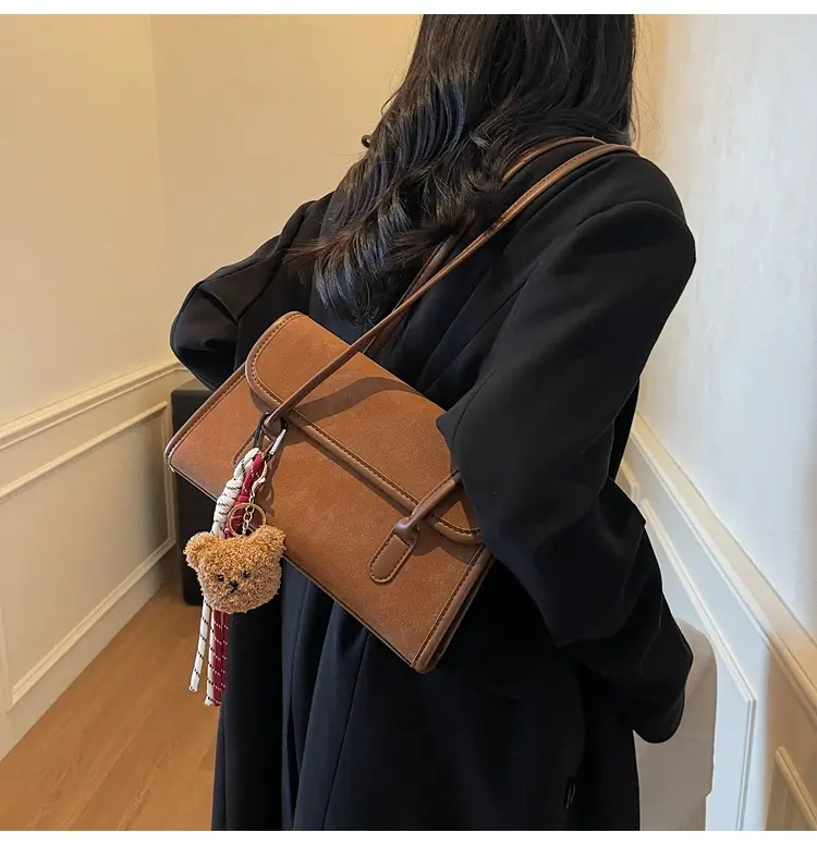 Large Capacity Satchel Bag for Women Brown Leather — feature 16