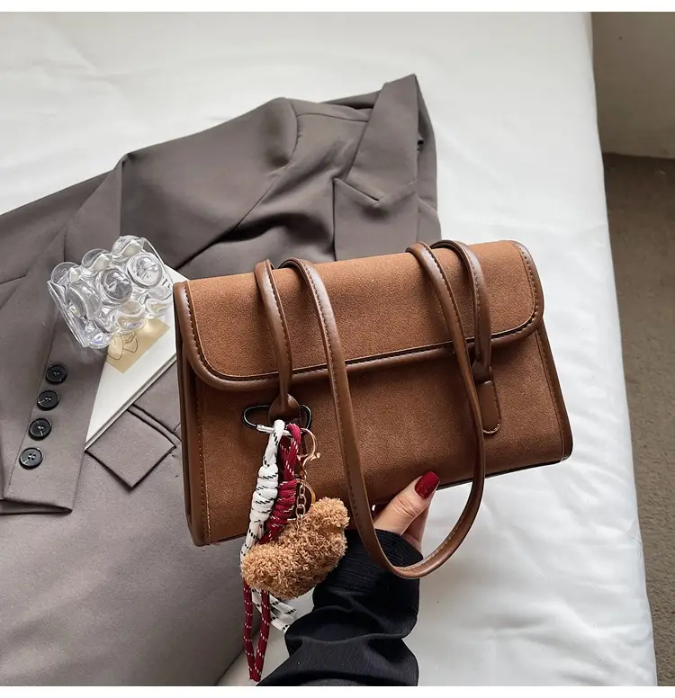 Large Capacity Satchel Bag for Women Brown Leather — feature 24