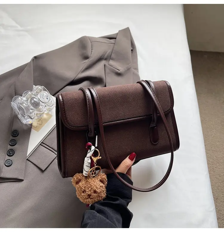 Large Capacity Satchel Bag for Women Brown Leather — feature 25