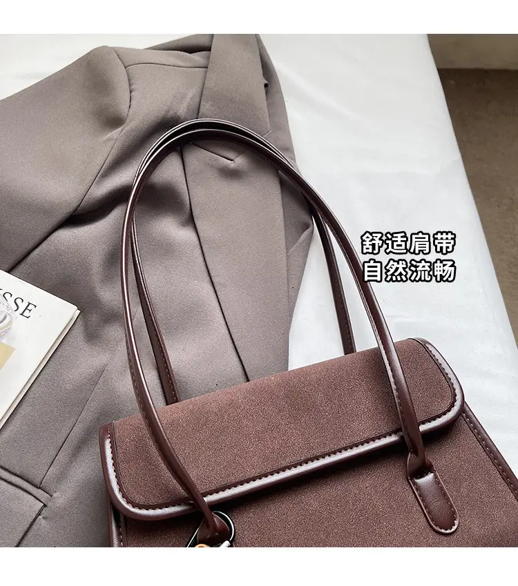 Large Capacity Satchel Bag for Women Brown Leather — feature 6