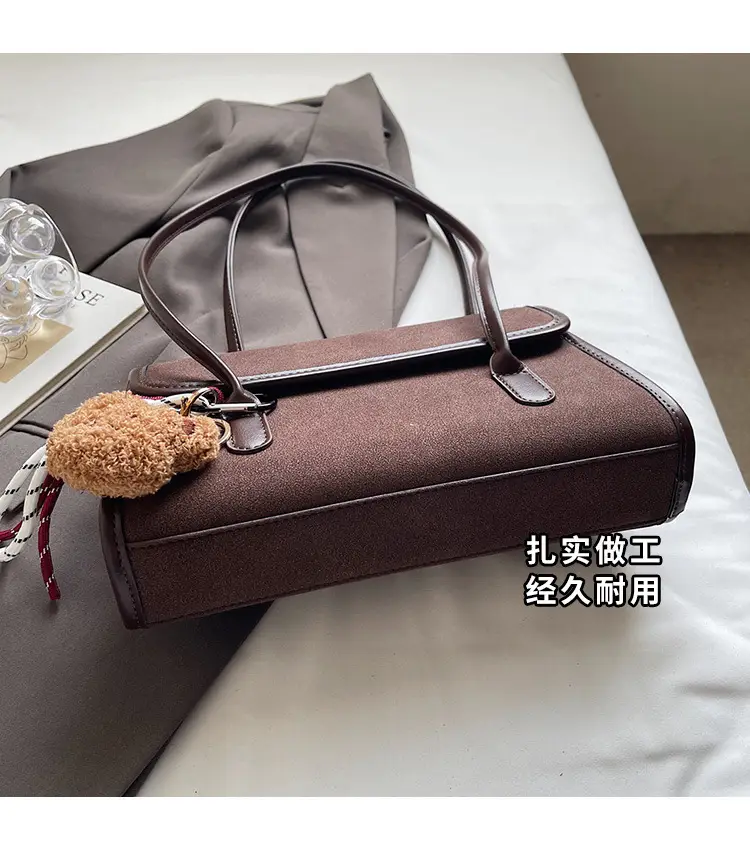 Large Capacity Satchel Bag for Women Brown Leather — feature 7