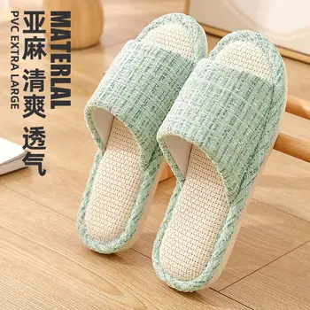 Open-Toe Home Slippers for Women, Breathable and Sweat-Absorbent for All Seasons, Indoor Non-Slip Silent Korean Style Cotton Slippers for Girls, Summer — feature 4
