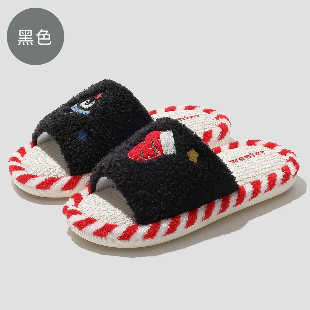 Open-Toe Home Slippers for Women, Breathable and Sweat-Absorbent for All Seasons, Indoor Non-Slip Silent Korean Style Cotton Slippers for Girls, Summer - Image 4