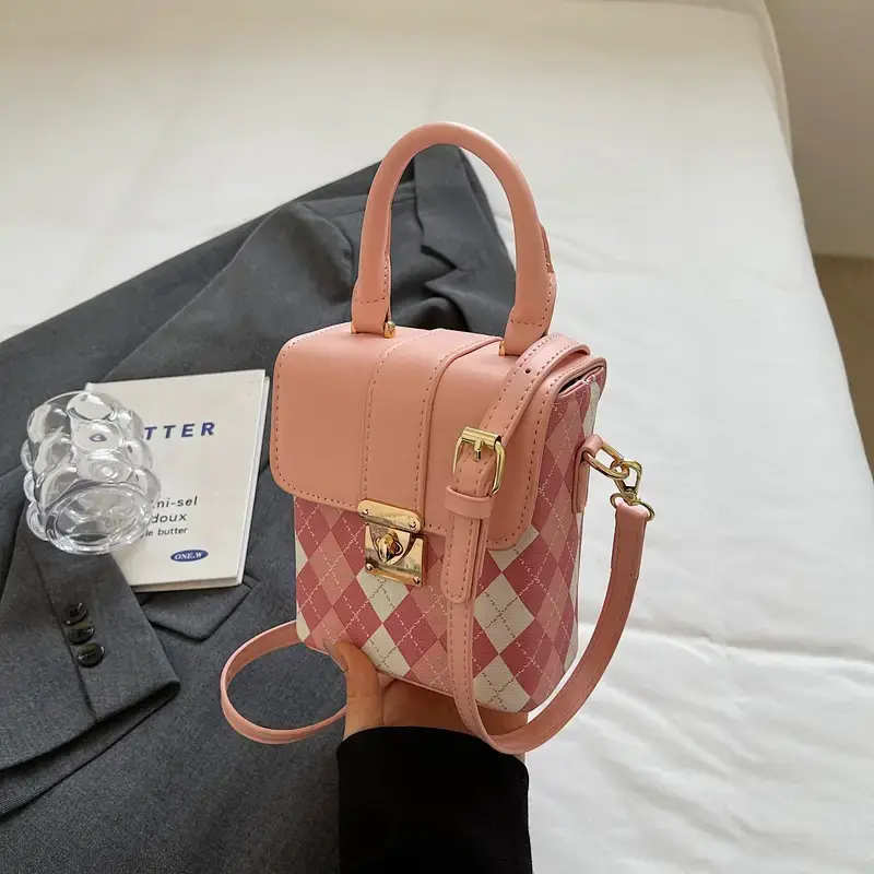 Quilted Mini Bag Women 2024 New Style Square Shoulder Bag - Image 2
