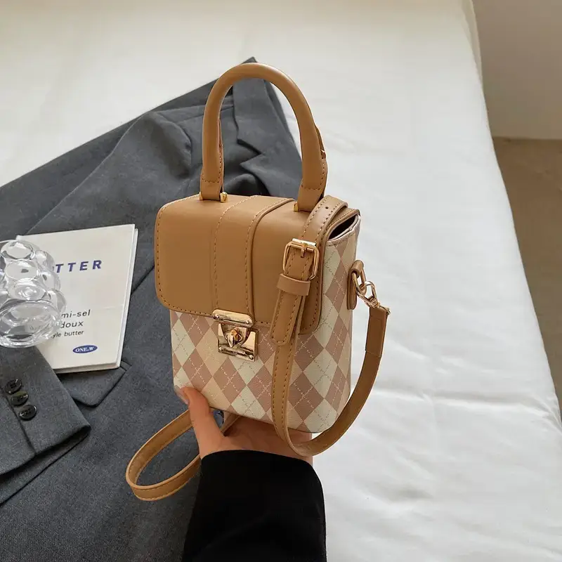 Quilted Mini Bag Women 2024 New Style Square Shoulder Bag - Image 4