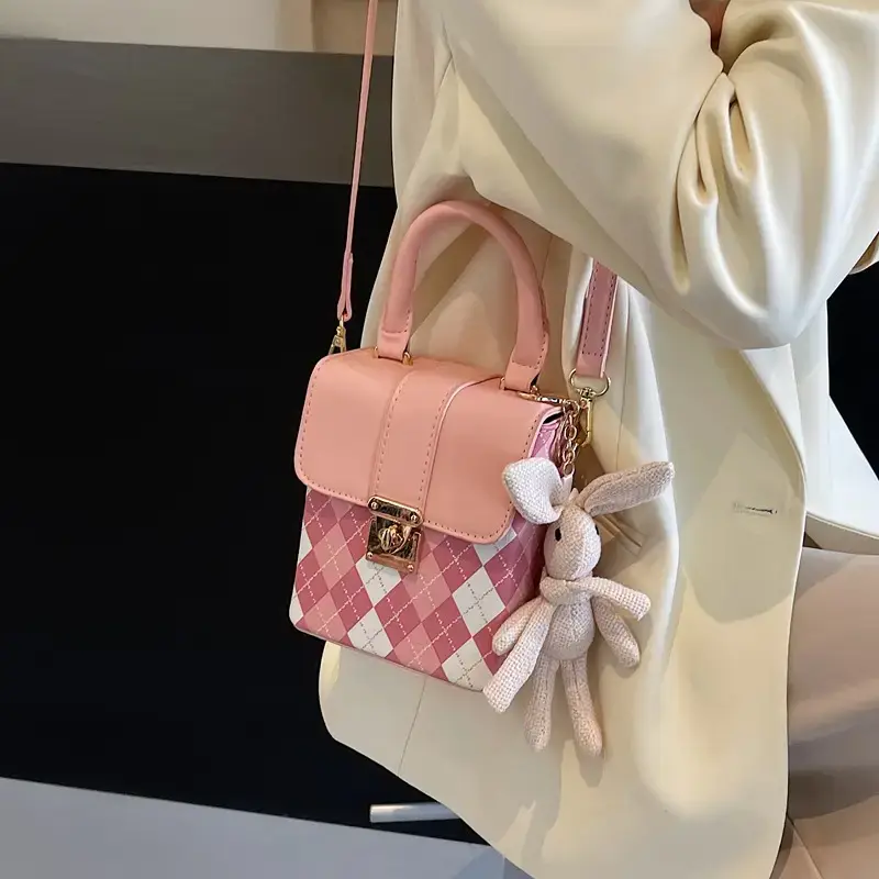 Quilted Mini Bag Women 2024 New Style Square Shoulder Bag - Image 6