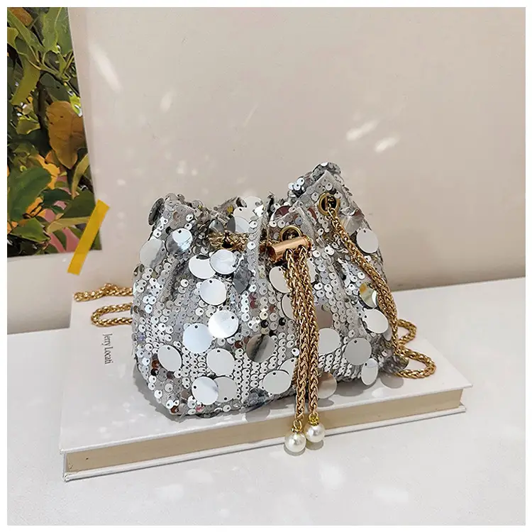 Black Sequin One Shoulder Crossbody Bag — feature 22