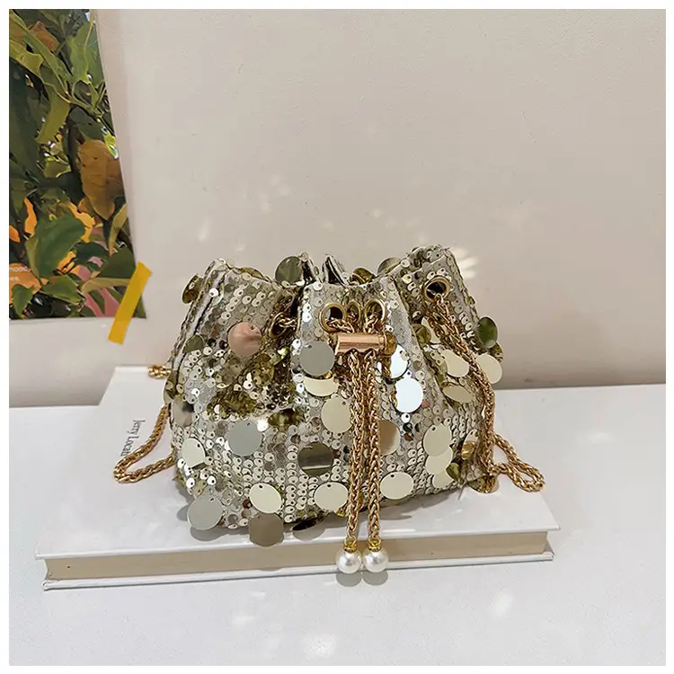 Black Sequin One Shoulder Crossbody Bag — feature 23