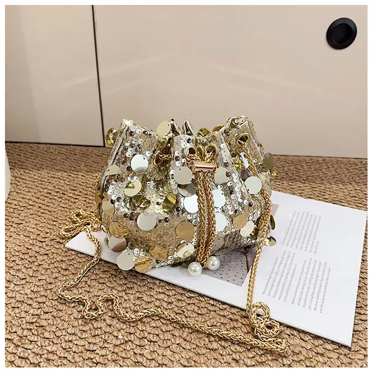 Black Sequin One Shoulder Crossbody Bag — feature 25
