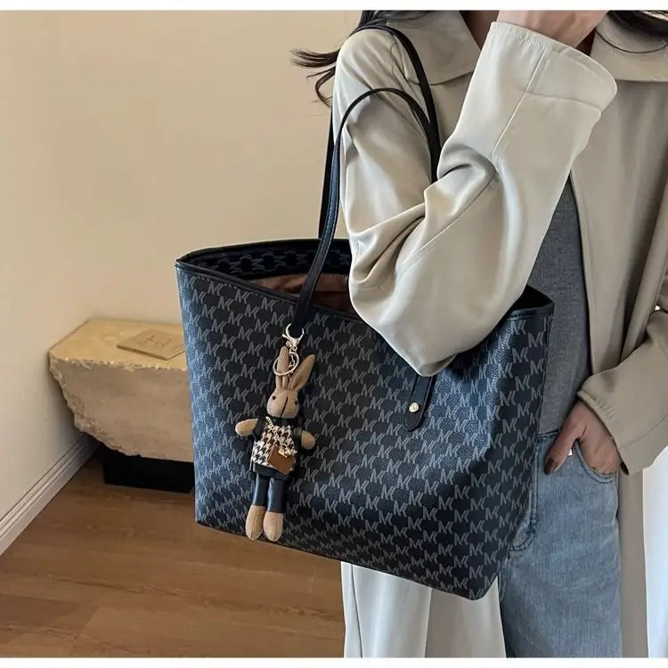 Large Capacity Satchel Tote Bag for Women Brown Monogram — feature 18