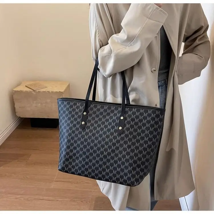 Large Capacity Satchel Tote Bag for Women Brown Monogram — feature 22