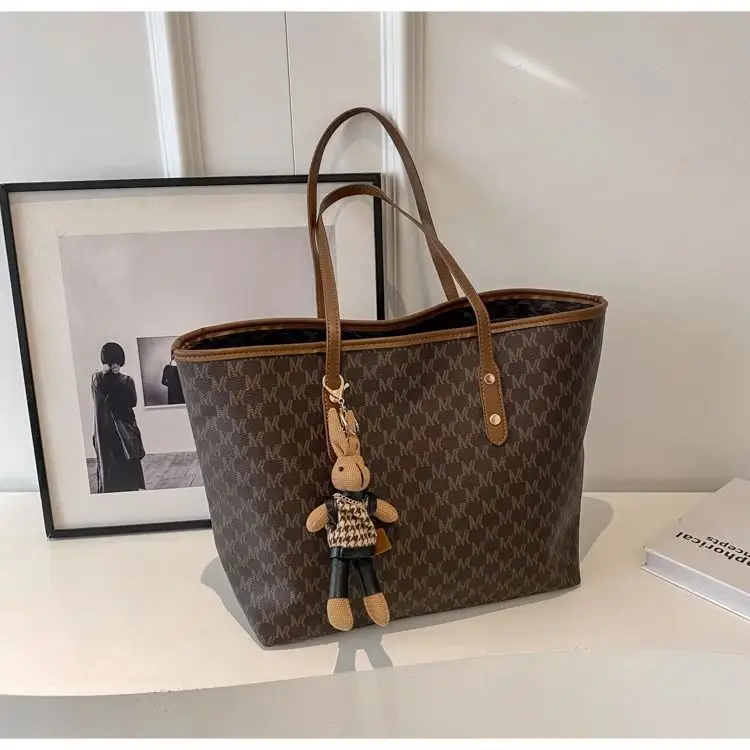 Large Capacity Satchel Tote Bag for Women Brown Monogram — feature 26