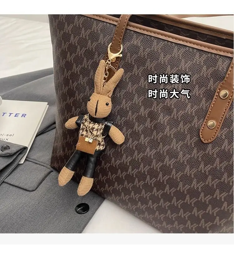 Large Capacity Satchel Tote Bag for Women Brown Monogram — feature 9
