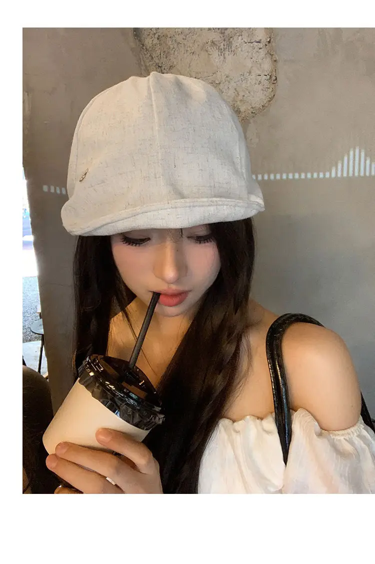 Women Japanese Retro Cap Summer Thin Breathable Duckbill Cap — feature 10