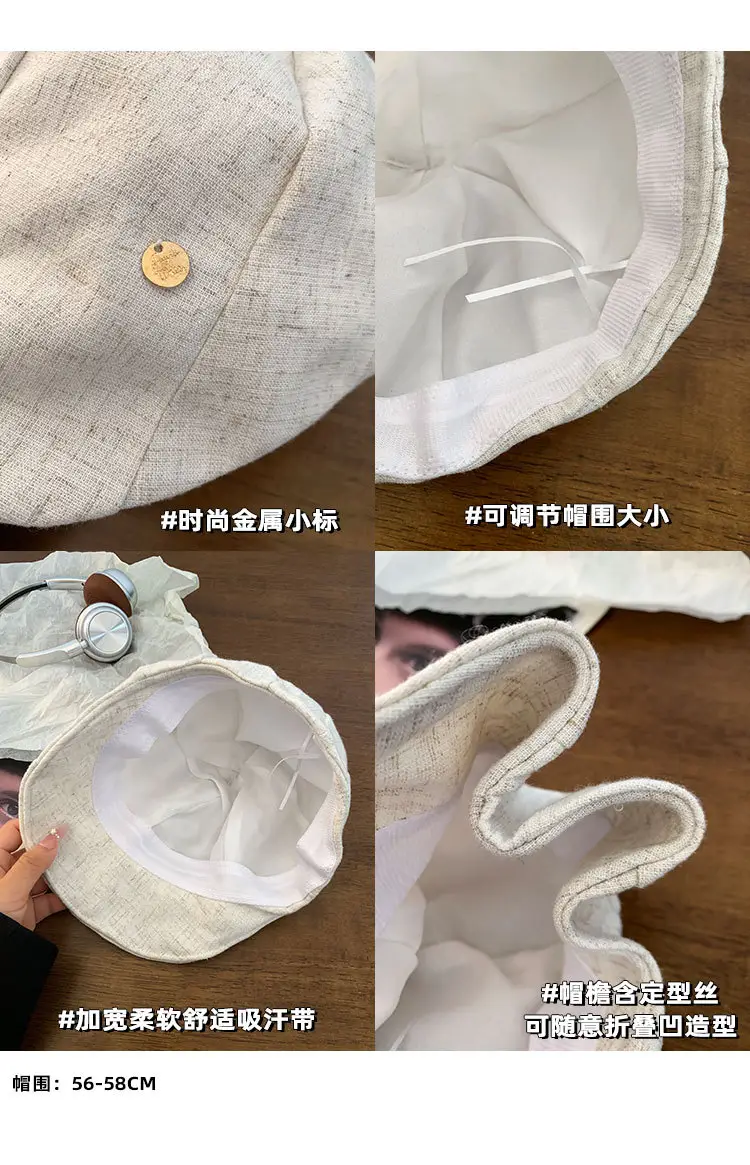 Women Japanese Retro Cap Summer Thin Breathable Duckbill Cap — feature 3