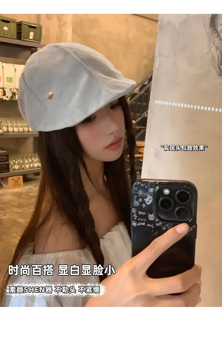 Women Japanese Retro Cap Summer Thin Breathable Duckbill Cap — feature 5