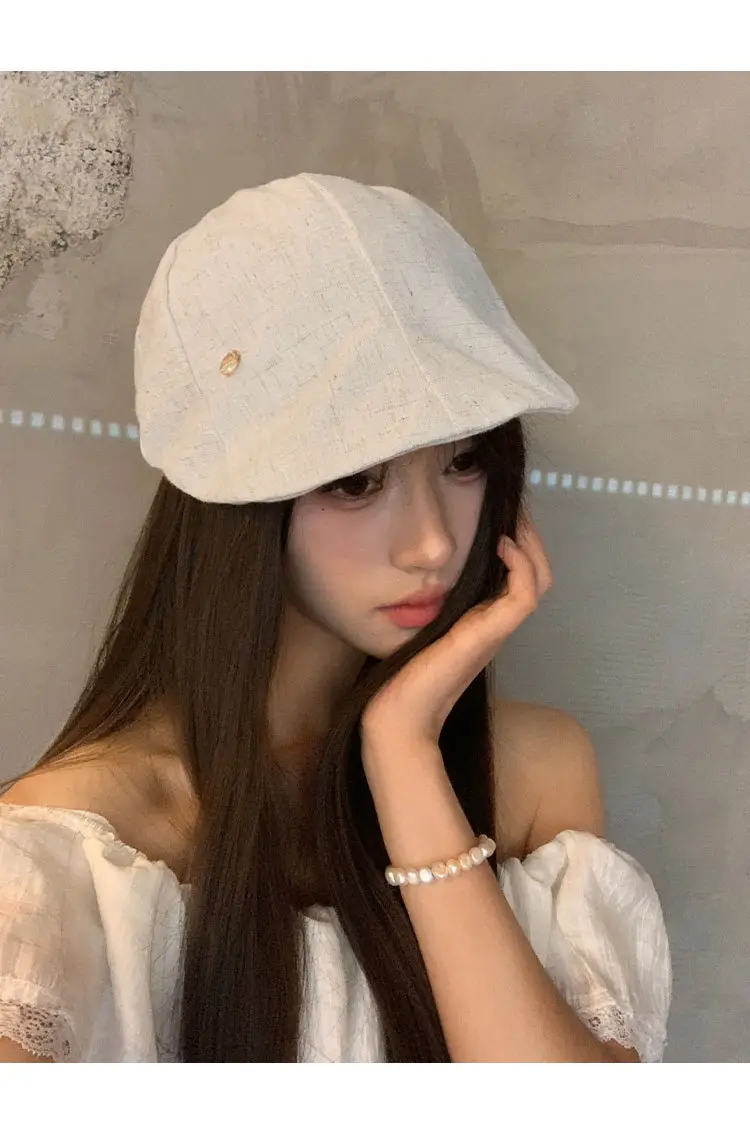 Women Japanese Retro Cap Summer Thin Breathable Duckbill Cap — feature 7