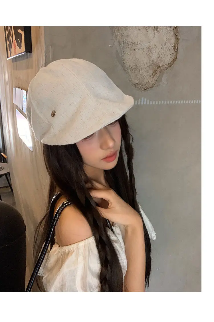 Women Japanese Retro Cap Summer Thin Breathable Duckbill Cap — feature 8