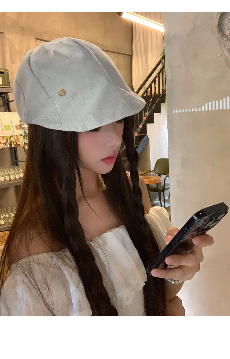 Women Japanese Retro Cap Summer Thin Breathable Duckbill Cap — feature 9