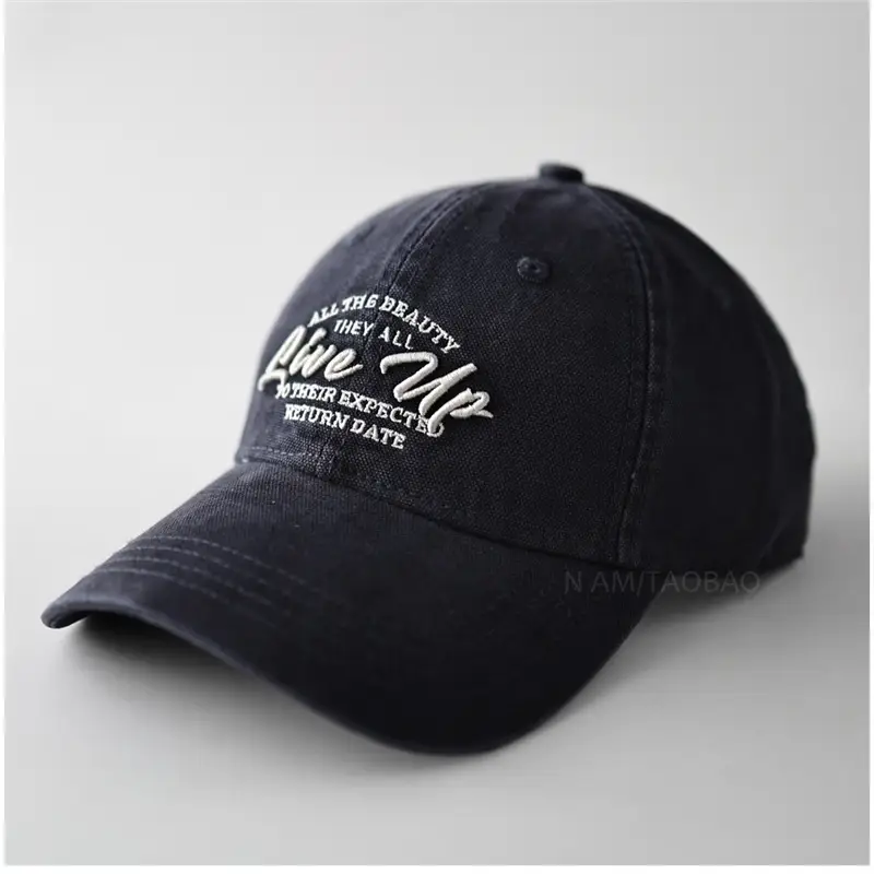 Brown Three-Dimensional Letter Embroidered Baseball Cap - Image 6