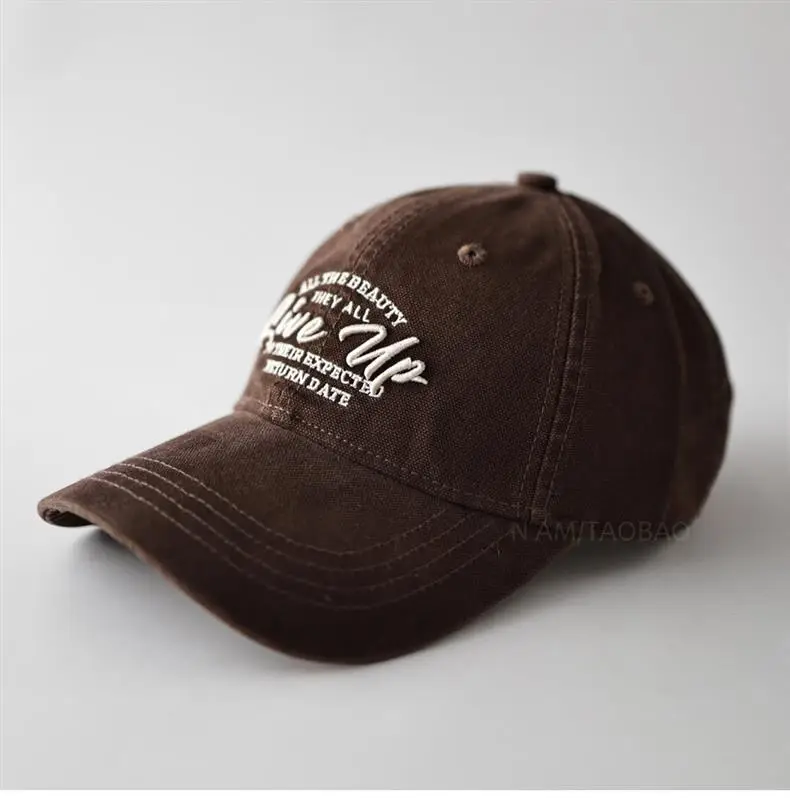 Brown Three-Dimensional Letter Embroidered Baseball Cap — feature 12
