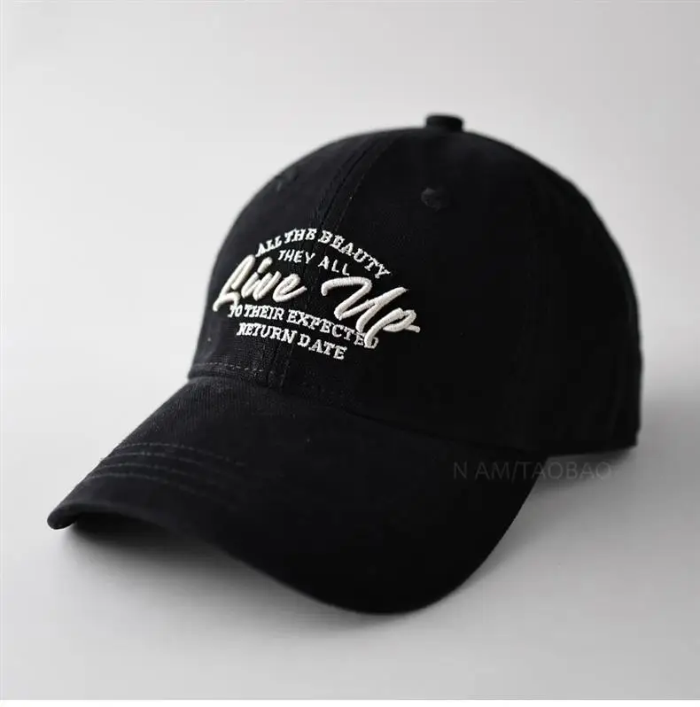 Brown Three-Dimensional Letter Embroidered Baseball Cap — feature 4