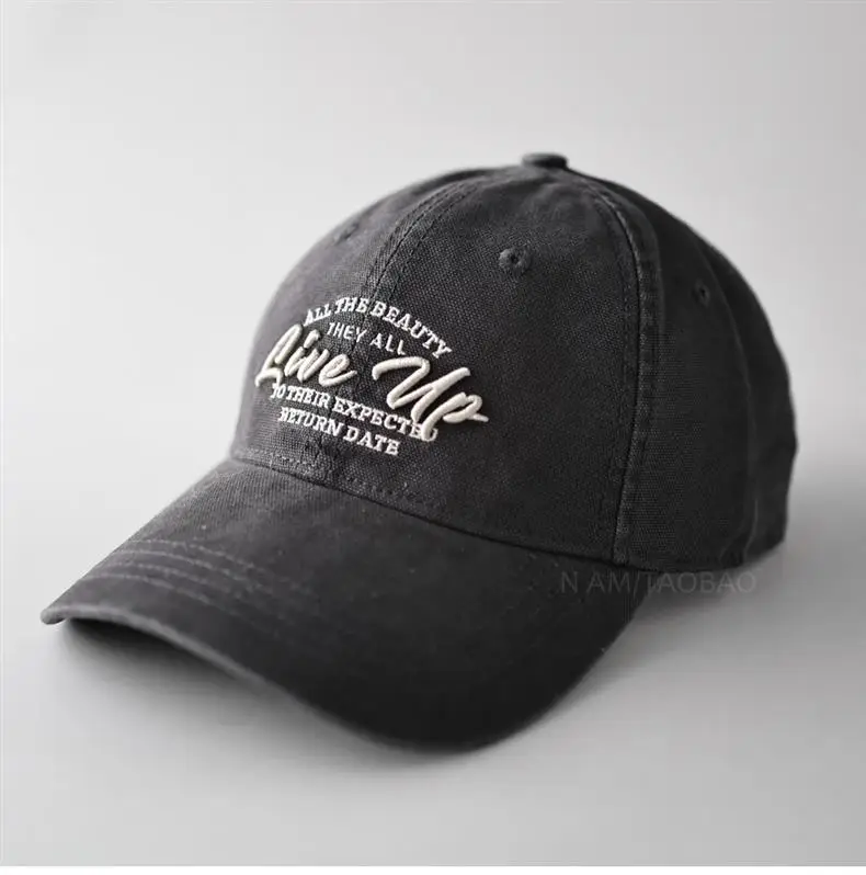 Brown Three-Dimensional Letter Embroidered Baseball Cap — feature 5